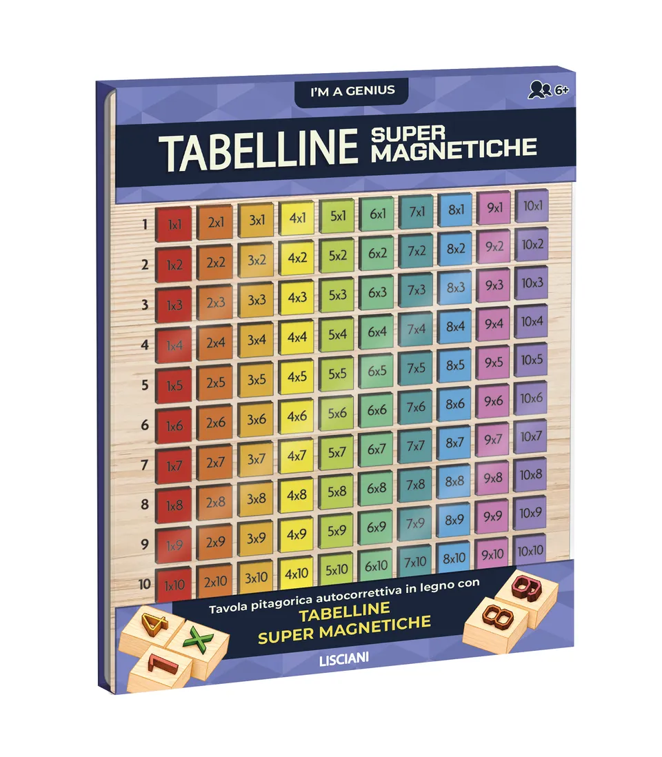 lisciani-i-m-a-genius-tabelline-supermagnetiche-en-bois image 1