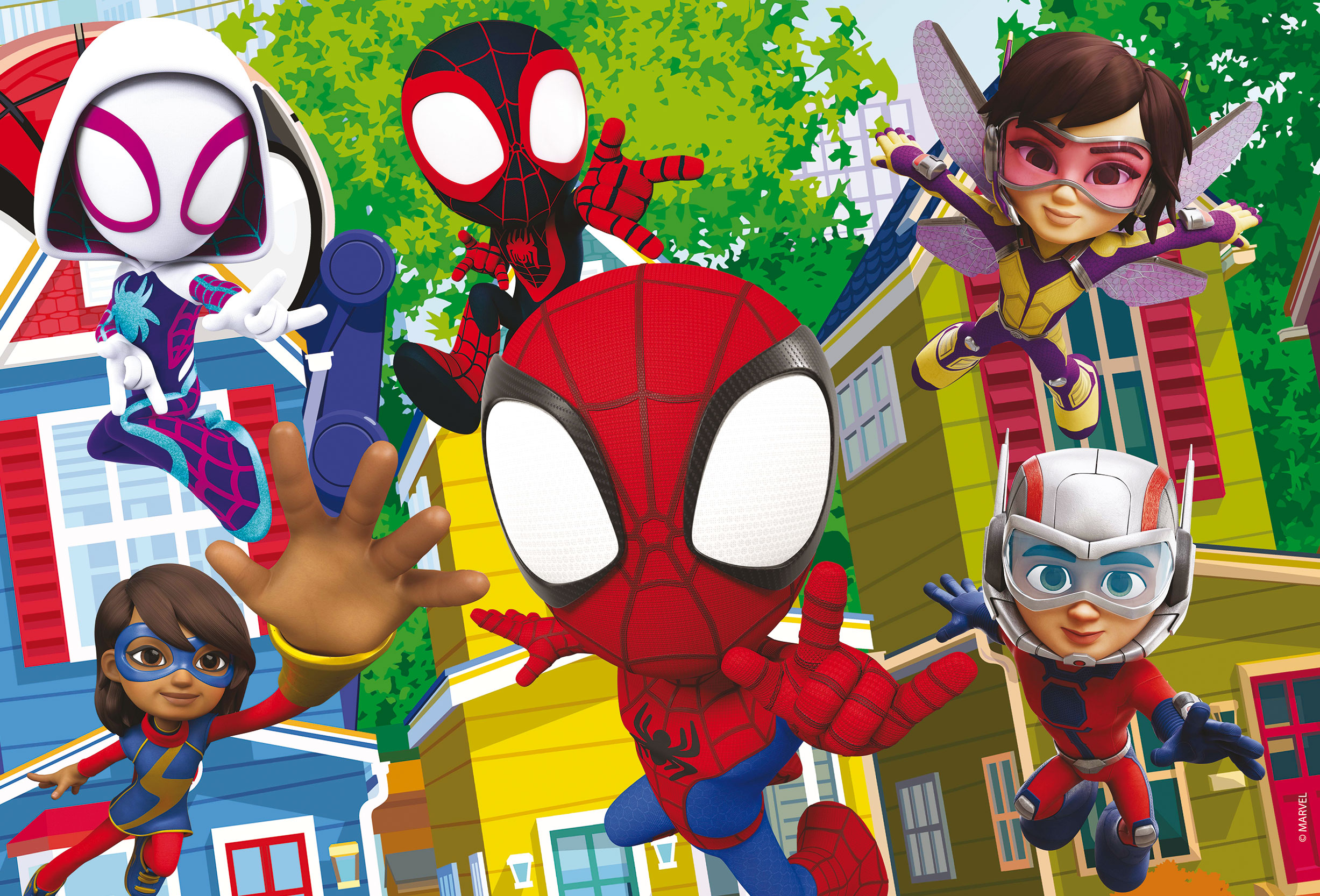 lisciani-marvel-puzzle-df-plus-24-spidey-this-is-a-team-puzzle-24-pi-ces-colorie image 2