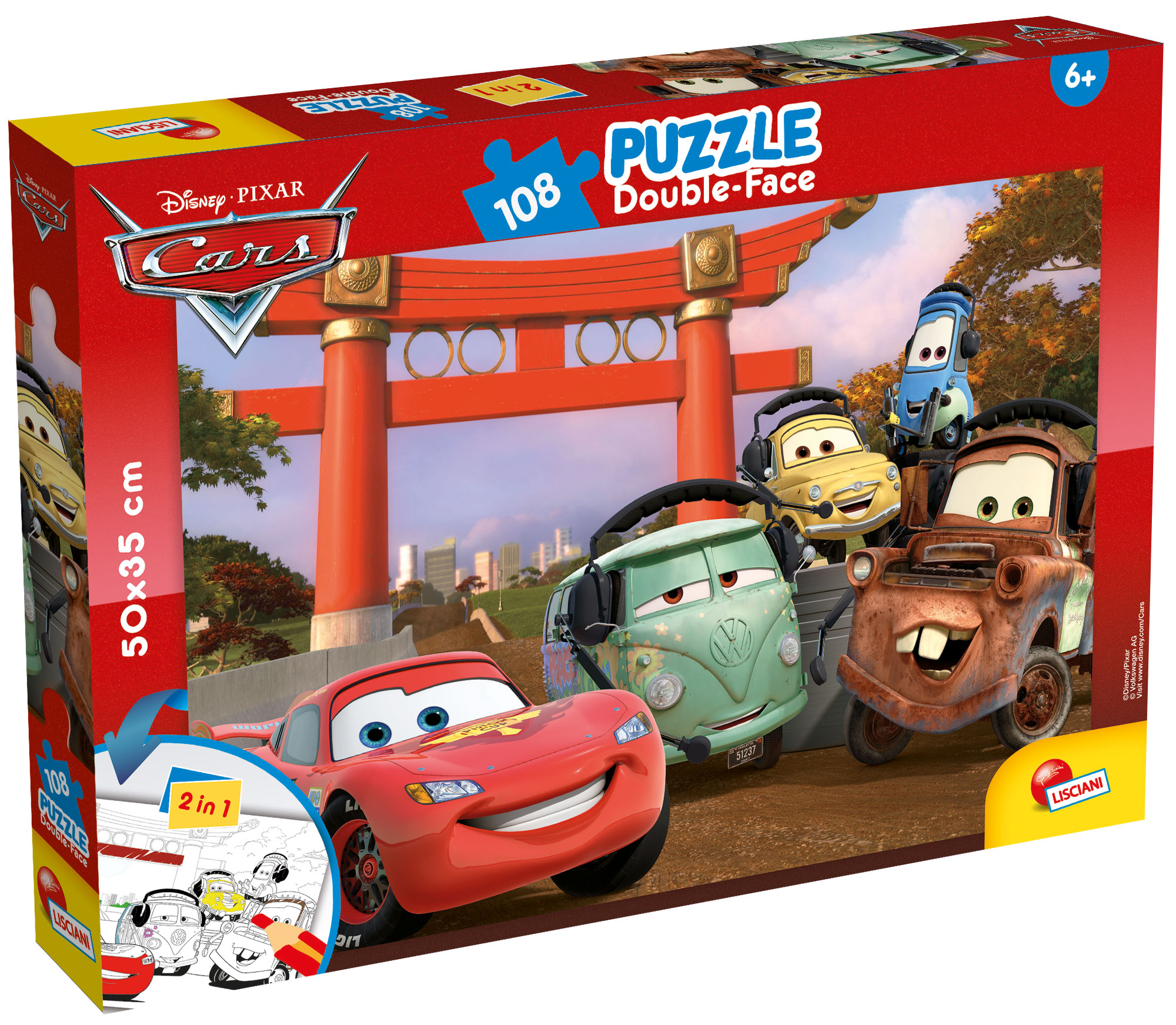 lisciani-disney-cars-puzzle-double-face-plus-108-pi-ces image 1