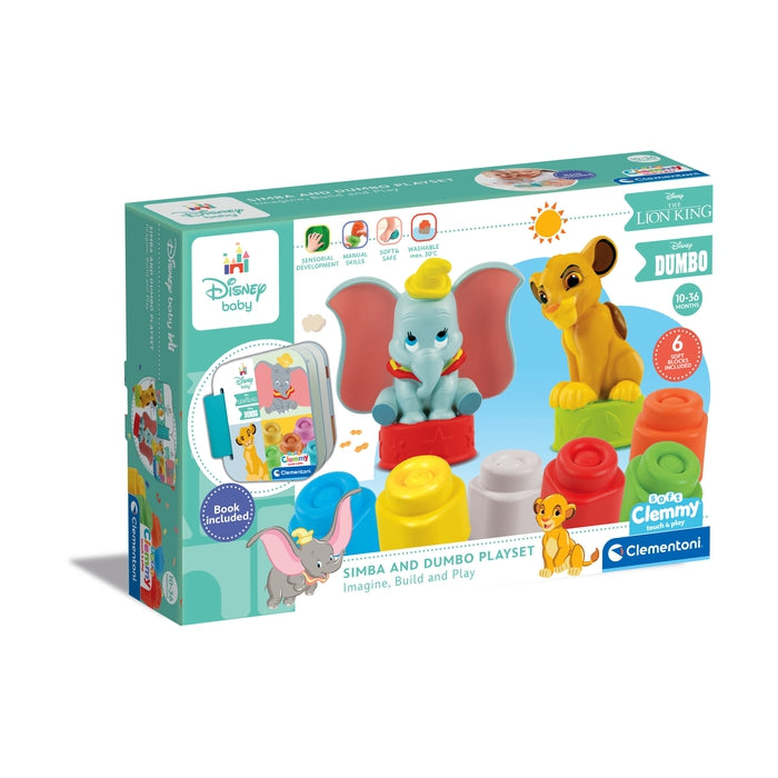 clemmy-clementoni-simba-et-dumbo-playset-6-briques-livre image 2