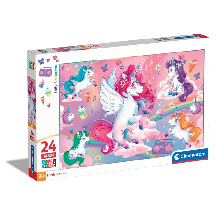 clementoni-jolly-unicorns-puzzle-enfant-24-maxi-pi-ces image 1