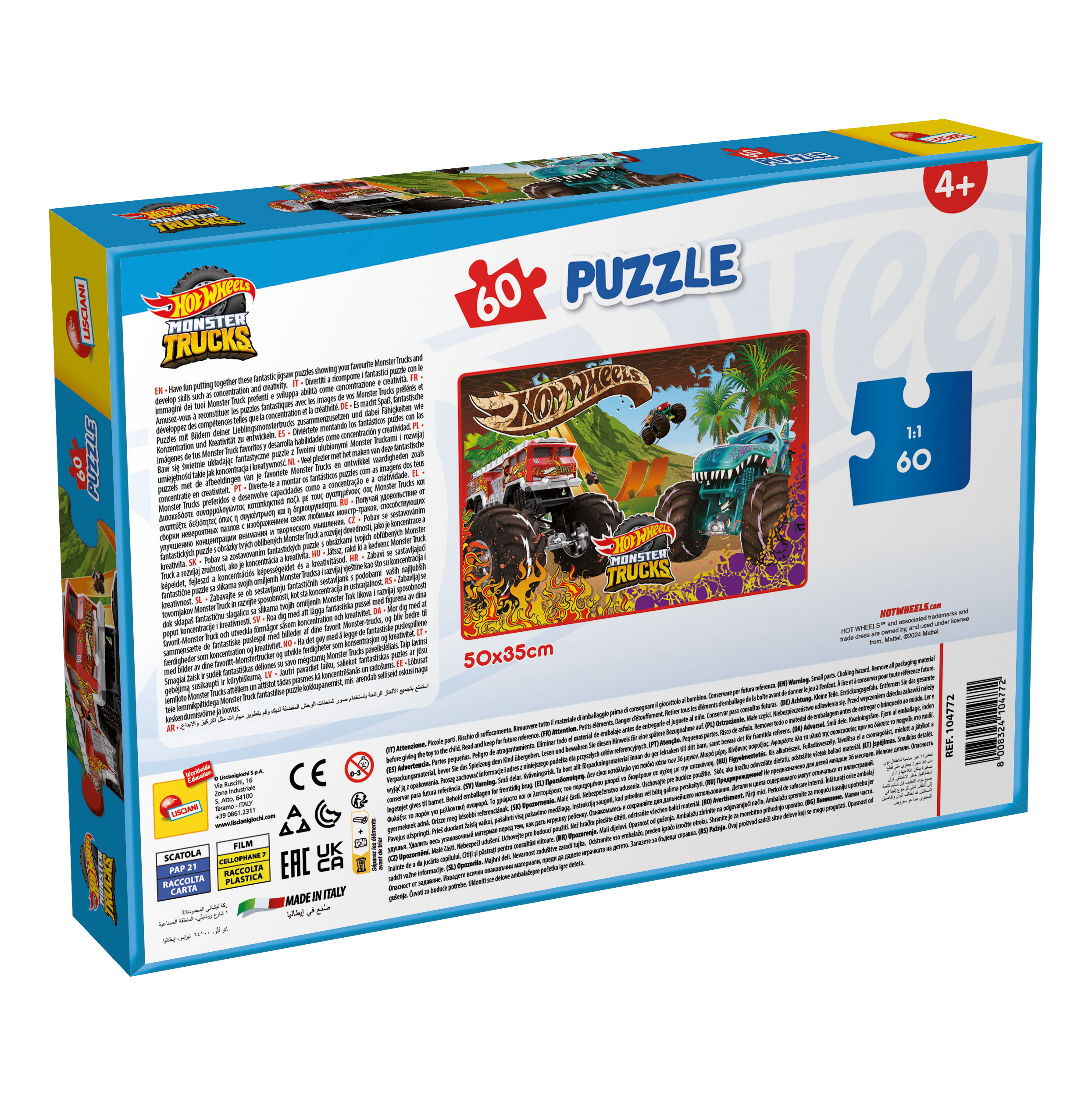 lisciani-hot-wheels-puzzle-plus-60-monster-trucks image 3