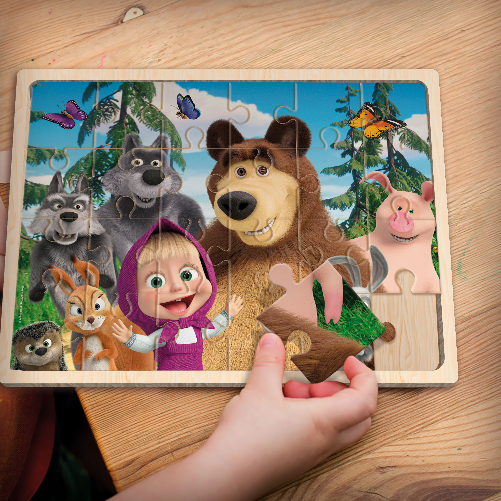 lisciani-masha-puzzle-en-bois-24-pi-ces-cadre image 3
