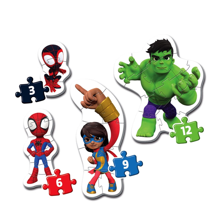 clementoni-spidey-and-his-amazing-friends-puzzle-volutif-3-6-9-12-pi-ces image 2