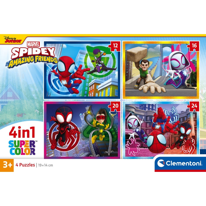 clementoni-spidey-friends-puzzle-4-en-1-12-16-20-24-pi-ces image 7