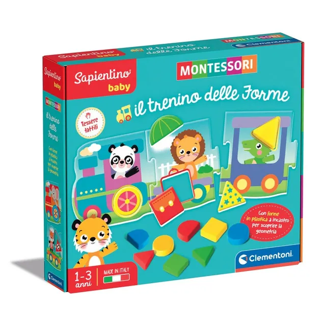 clementoni-sapientino-baby-montessori-train-des-formes-encastrement image 1