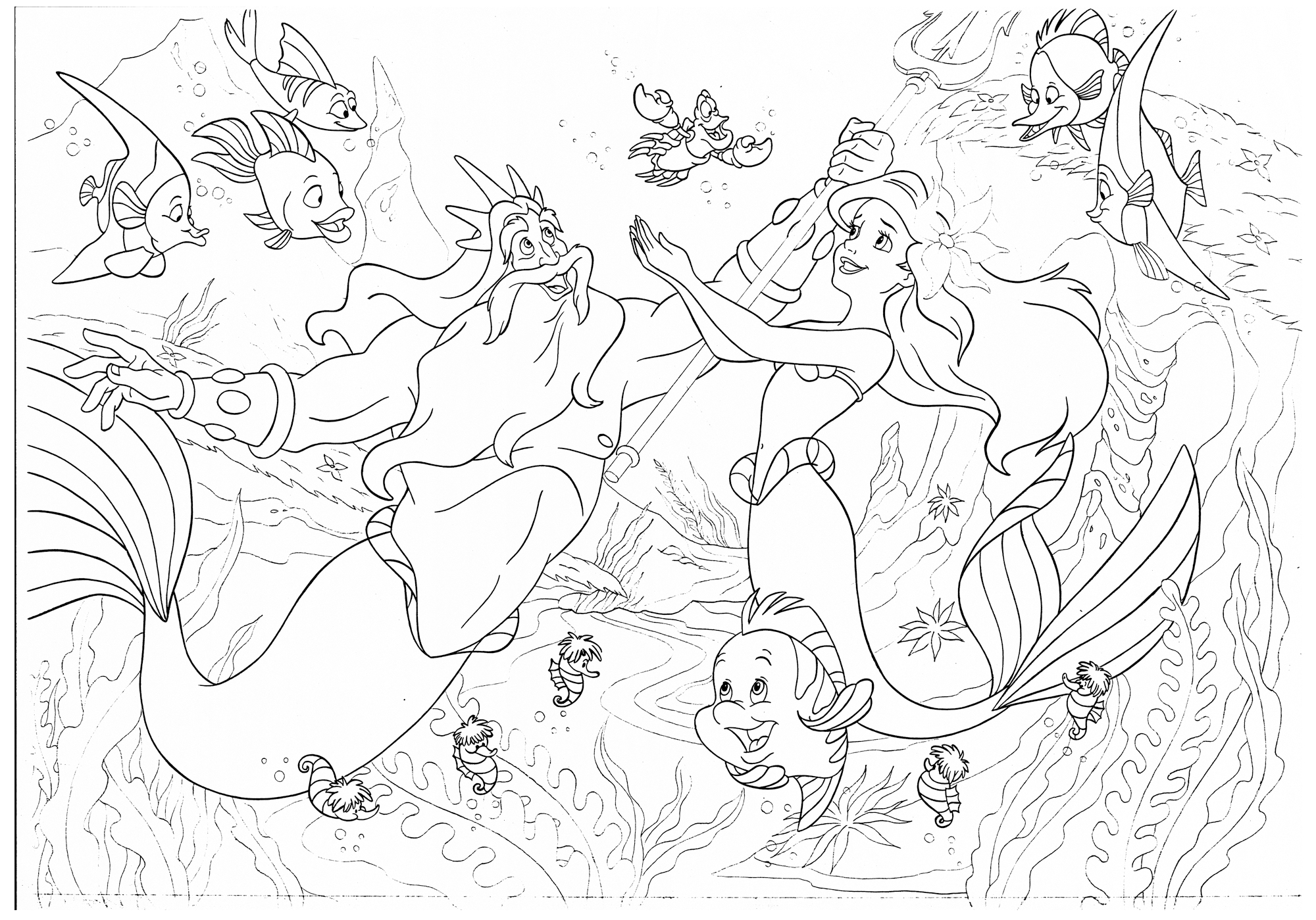 lisciani-disney-la-petite-sir-ne-puzzle-double-face-maxi-floor-108 image 3